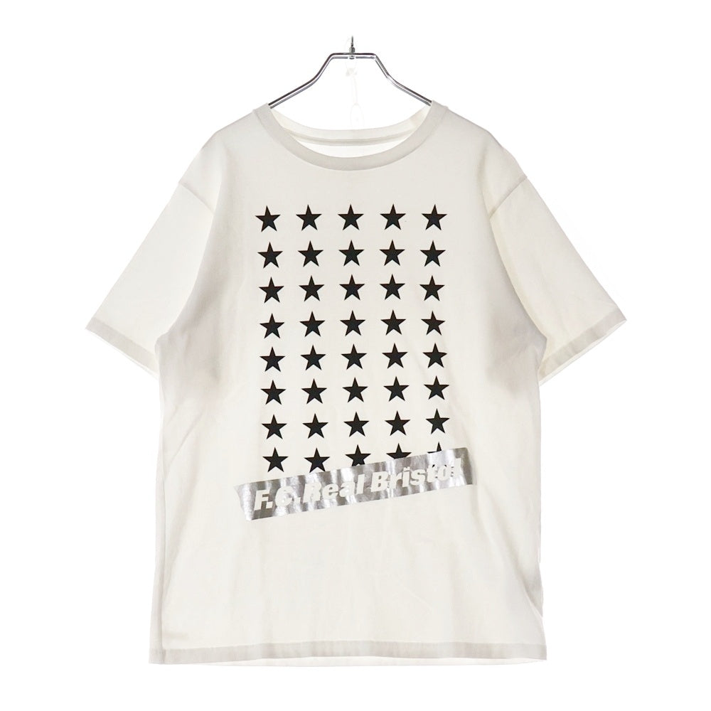 F.C.R.B./F.C.Real Bristol/FCRB(エフシーアールビー/エフシーレアルブリストル) 18AW REFLECTIVE BOX TEE リフレクティブボックス スター プリント ショートスリーブ カットソー 半袖 Tシャツ ホワイト FCRB-189057
