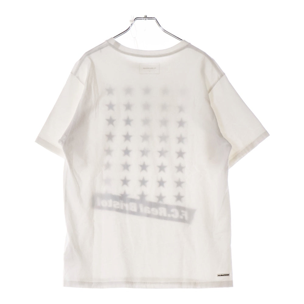 F.C.R.B./F.C.Real Bristol/FCRB(エフシーアールビー/エフシーレアルブリストル) 18AW REFLECTIVE BOX TEE リフレクティブボックス スター プリント ショートスリーブ カットソー 半袖 Tシャツ ホワイト FCRB-189057