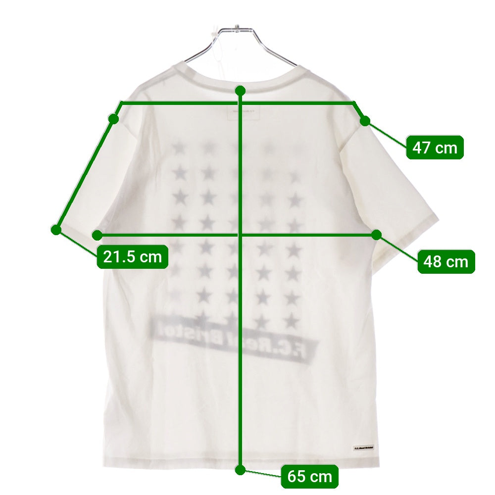 F.C.R.B./F.C.Real Bristol/FCRB(エフシーアールビー/エフシーレアルブリストル) 18AW REFLECTIVE BOX TEE リフレクティブボックス スター プリント ショートスリーブ カットソー 半袖 Tシャツ ホワイト FCRB-189057