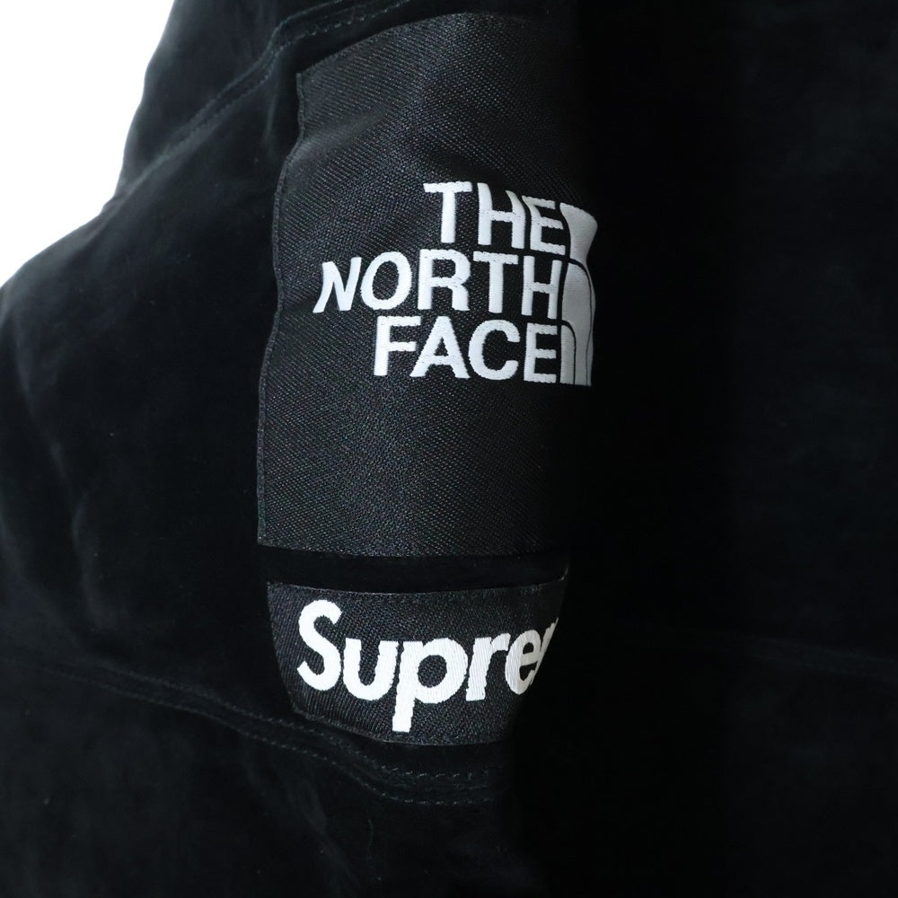 SUPREME(シュプリーム) 23AW ×THE NORTH FACE Suede Nuptse Jacket ノースフェイス スウェード ヌプシ ジップアップダウンジャケット ブラック NF0A875N