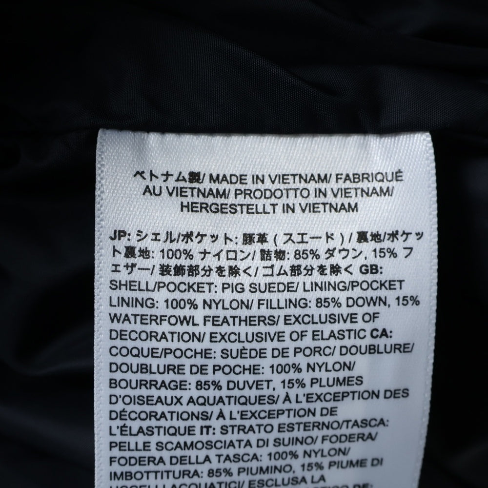SUPREME(シュプリーム) 23AW ×THE NORTH FACE Suede Nuptse Jacket ノースフェイス スウェード ヌプシ ジップアップダウンジャケット ブラック NF0A875N