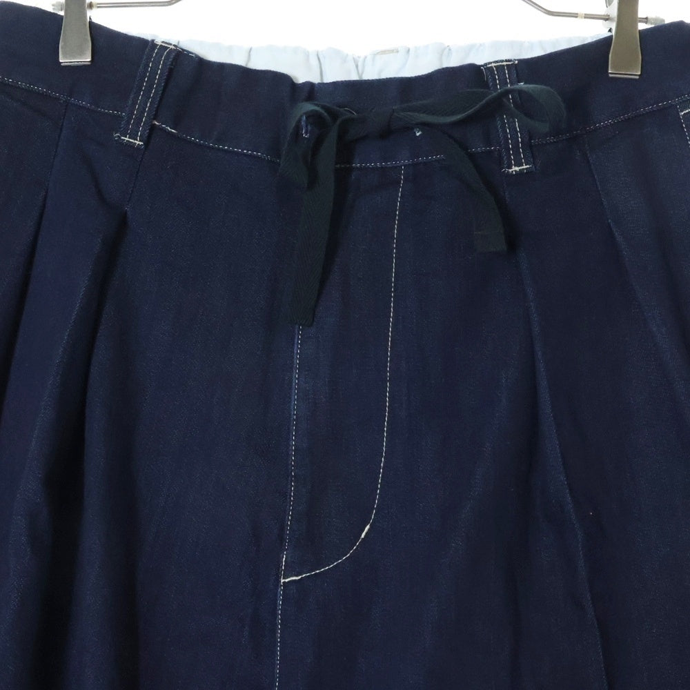 Adam et Rope(アダム エ ロペ) 2タック イージーワイドデニムパンツ ジーンズ インディゴ