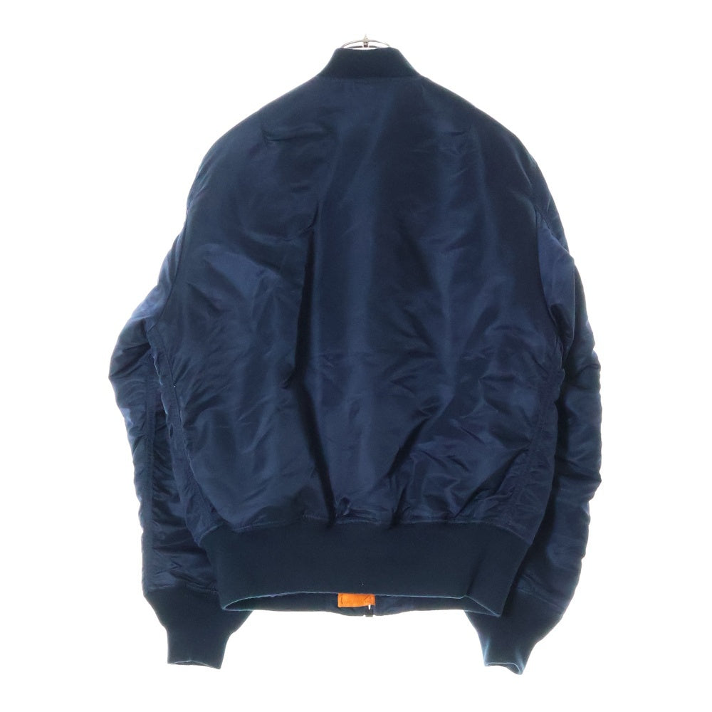 ALPHA INDUSTRIES(アルファ インダストリーズ) リバーシブル ナイロンフライトジャケット MA-1 ネイビー/オレンジ 615-37901