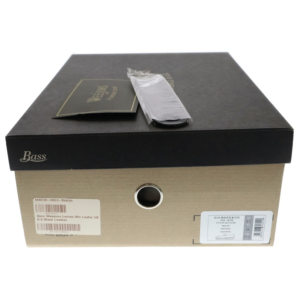 G.H.Bass(ジーエイチバス) LARSON 90s LOAFER ラーソン ナインティーズ レザーローファー 革靴 ブラック BA11510 000