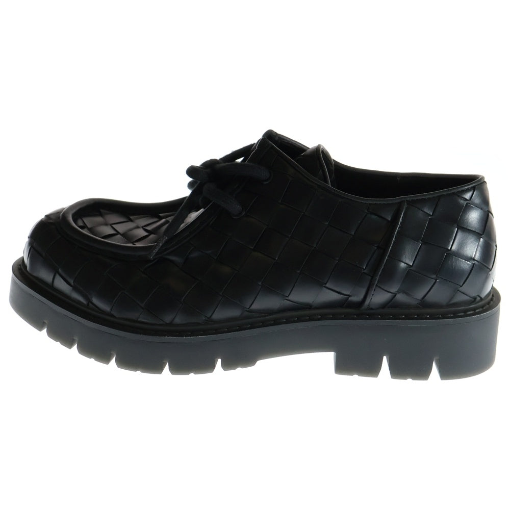 BOTTEGA VENETA(ボッテガヴェネタ) ハドック イントレチャート レースアップシューズ ブラック