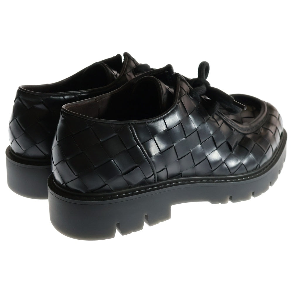 BOTTEGA VENETA(ボッテガヴェネタ) ハドック イントレチャート レースアップシューズ ブラック