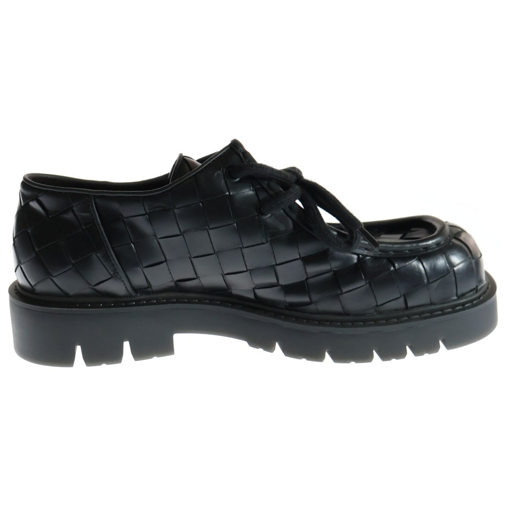 BOTTEGA VENETA(ボッテガヴェネタ) ハドック イントレチャート レースアップシューズ ブラック