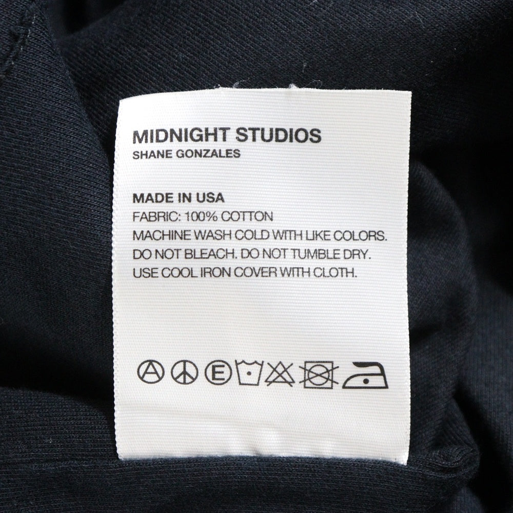 MIDNIGHT STUDIOS(ミッドナイトスタジオ) RESURRECTTION98 L/S TEE プリントカットソー 長袖Tシャツ ブラック