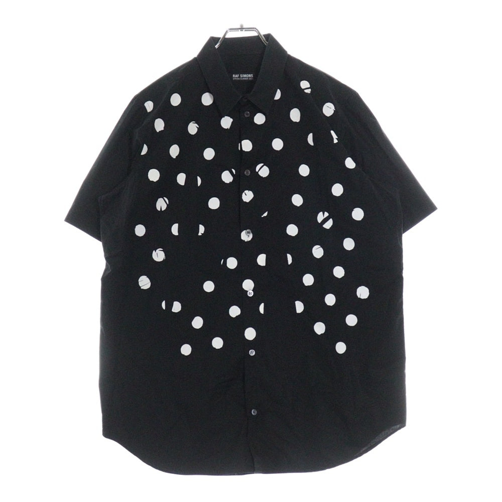 RAF SIMONS(ラフシモンズ) 23SS ドットプリント 半袖シャツ ブラック
