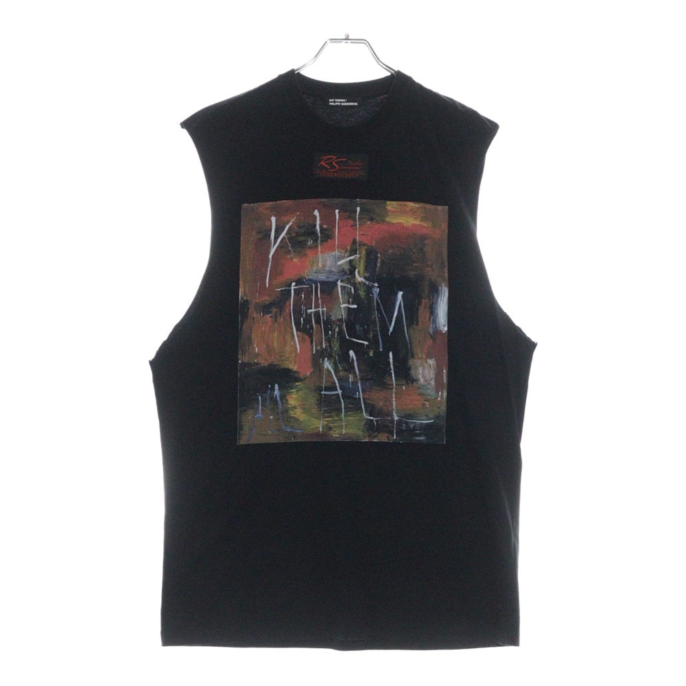 RAF SIMONS(ラフシモンズ) 23SS PHILIPPE VANDENBERG KILL THEM ALL グラフィックプリント半袖Tシャツ ブラック 231-137A