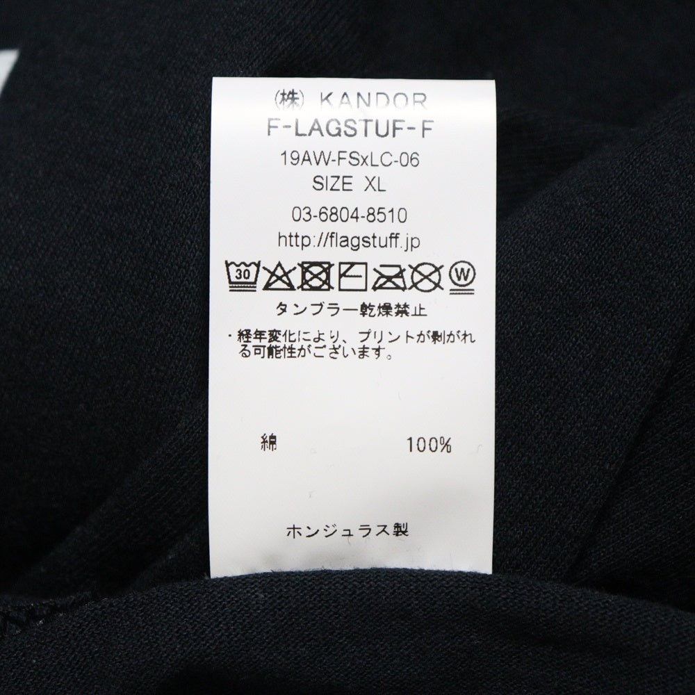 F-LAGSTUF-F(フラグスタフ) ×Larry Clark SS T-SHIRT ラリークラーク Punk Picassoフォト 半袖Tシャツ ブラック 19AW-FS×LC-06