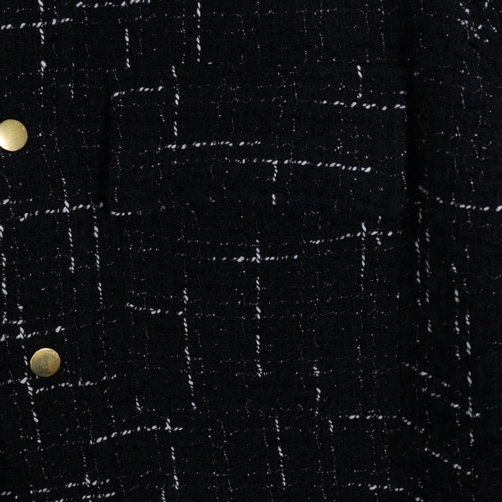 AMIRI(アミリ) Tweed Padded Overshirt ツイードオーバーシャツジャケット ブラック ブラック