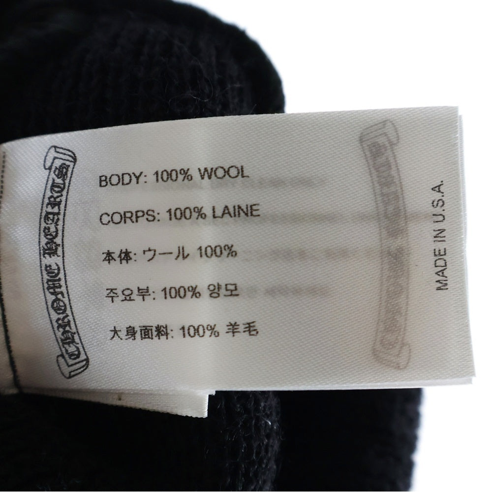 CHROME HEARTS(クロムハーツ) WOOL WATCH CAP ウールワッチキャップ CHプラス刺繍ビーニー ブラック