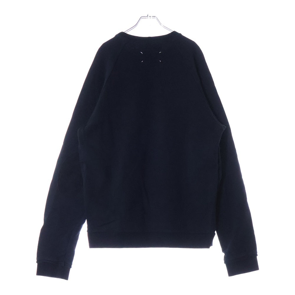 Martin Margiela 10(マルタンマルジェラ) 18SS エルボーパッチ インサイドアウト スウェットトレーナー ブラック S30GU0054