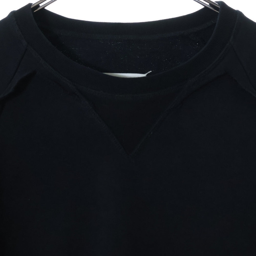 Martin Margiela 10(マルタンマルジェラ) 18SS エルボーパッチ インサイドアウト スウェットトレーナー ブラック S30GU0054