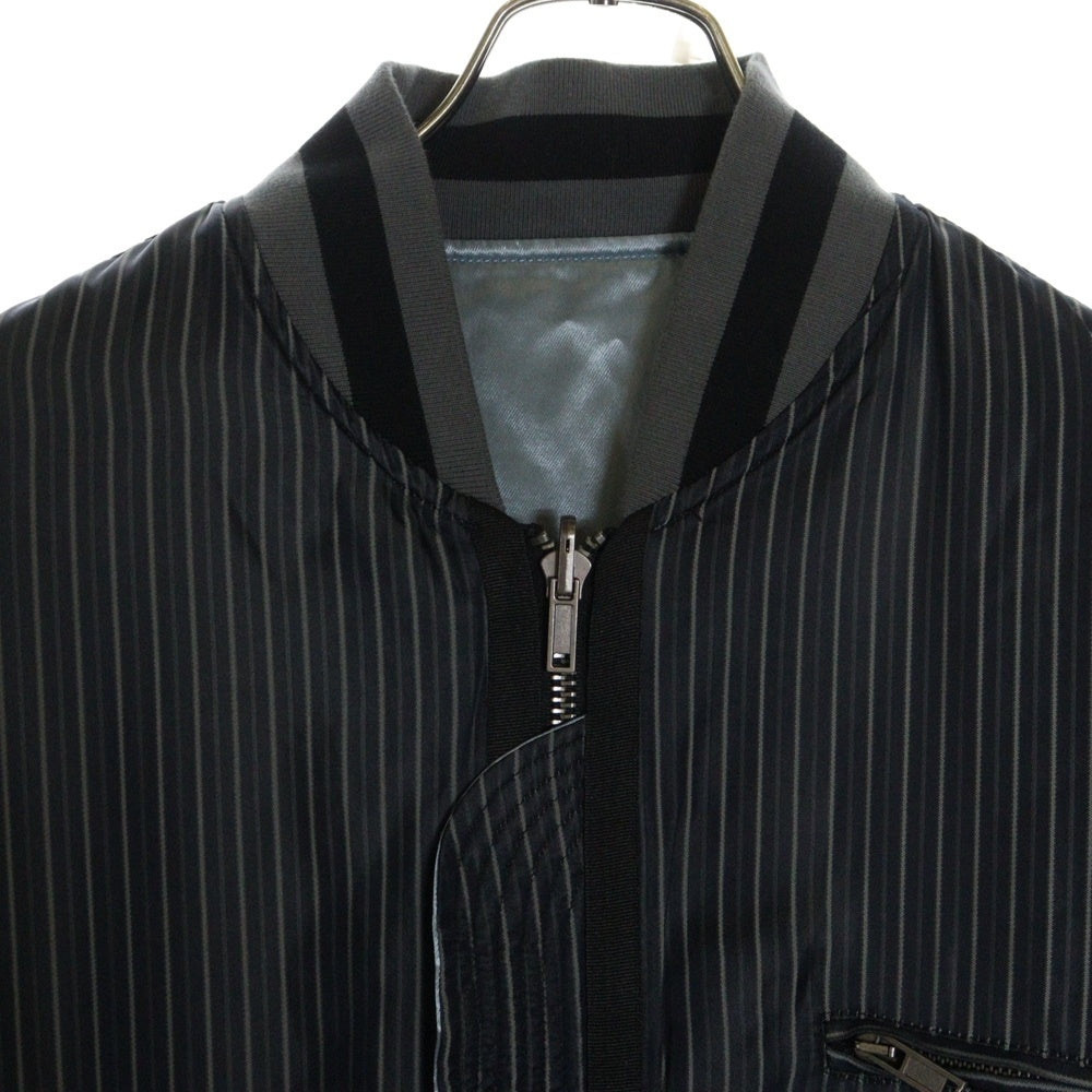 Haider Ackermann(ハイダーアッカーマン) リバーシブル ボンバージャケット グレー/ブルー