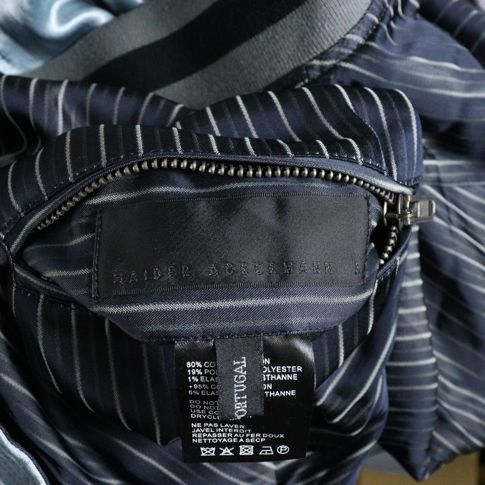 Haider Ackermann(ハイダーアッカーマン) リバーシブル ボンバージャケット グレー/ブルー