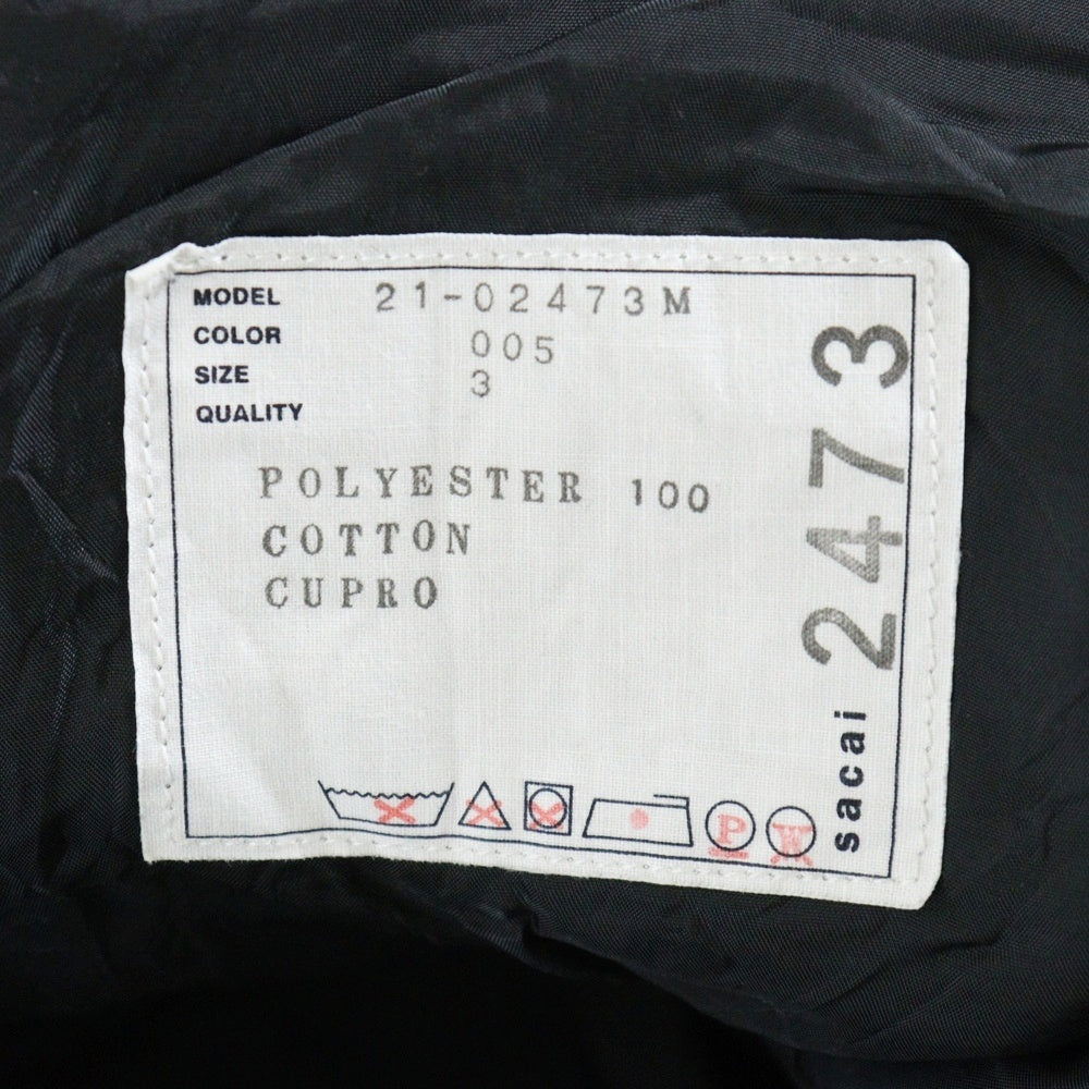 Sacai(サカイ) Archive Print Mix Shorts アーカイブプリントミックスショーツ バンダナパンツ ブラック 21-02473M