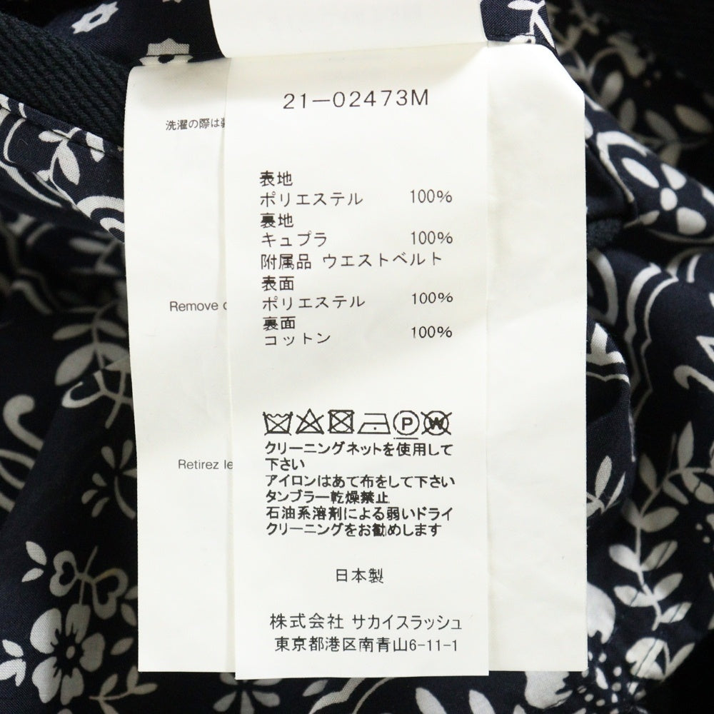 Sacai(サカイ) Archive Print Mix Shorts アーカイブプリントミックスショーツ バンダナパンツ ブラック 21-02473M