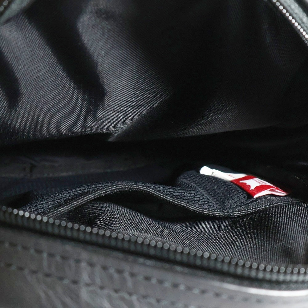 SUPREME(シュプリーム) 23AW Leather Shoulder Bag ボックスロゴ刺繍 レザー ショルダー バッグ ブラック