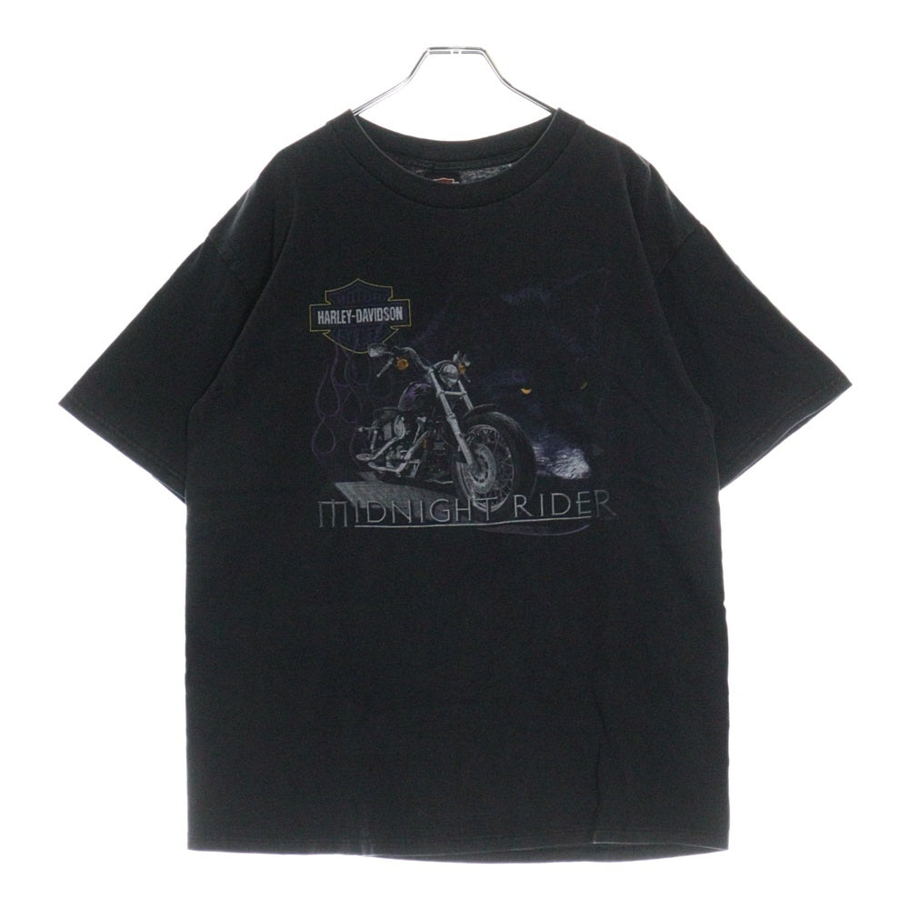 VINTAGE(ヴィンテージ) 90S VINTAGE HARLEY DAVIDSON MIDNIGHT RIDER ハーレーダビッドソン ヴィンテージ 両面プリントTシャツ 半袖カットソー ブラック