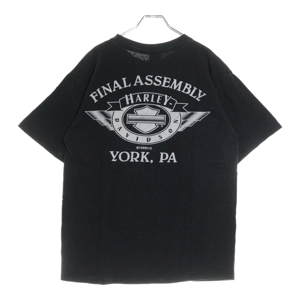 VINTAGE(ヴィンテージ) 90S VINTAGE HARLEY DAVIDSON MIDNIGHT RIDER ハーレーダビッドソン ヴィンテージ 両面プリントTシャツ 半袖カットソー ブラック