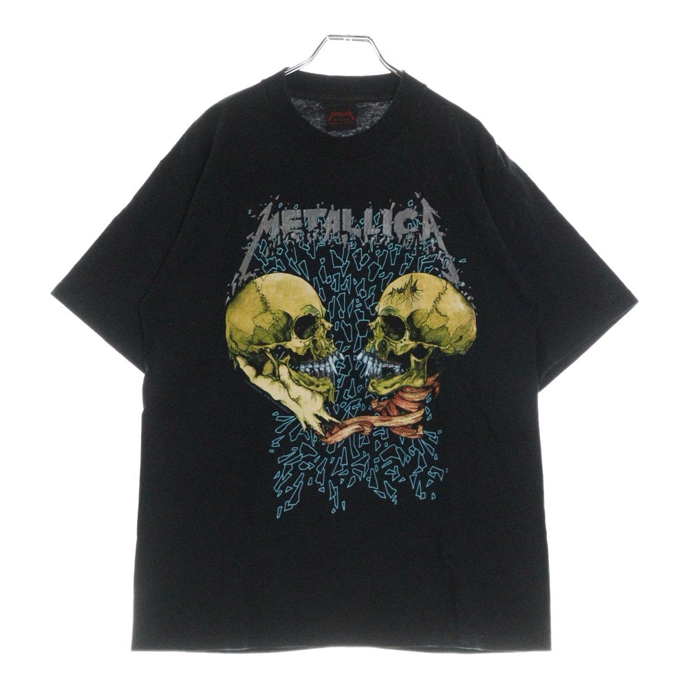 VINTAGE(ヴィンテージ) 90S VINTAGE METALLICA PUSHEAD SAD BUT TRUE 1991 TEE ヴィンテージ メタリカ パスヘッド 両面プリントTシャツ 半袖クルーネックカットソー ブラック