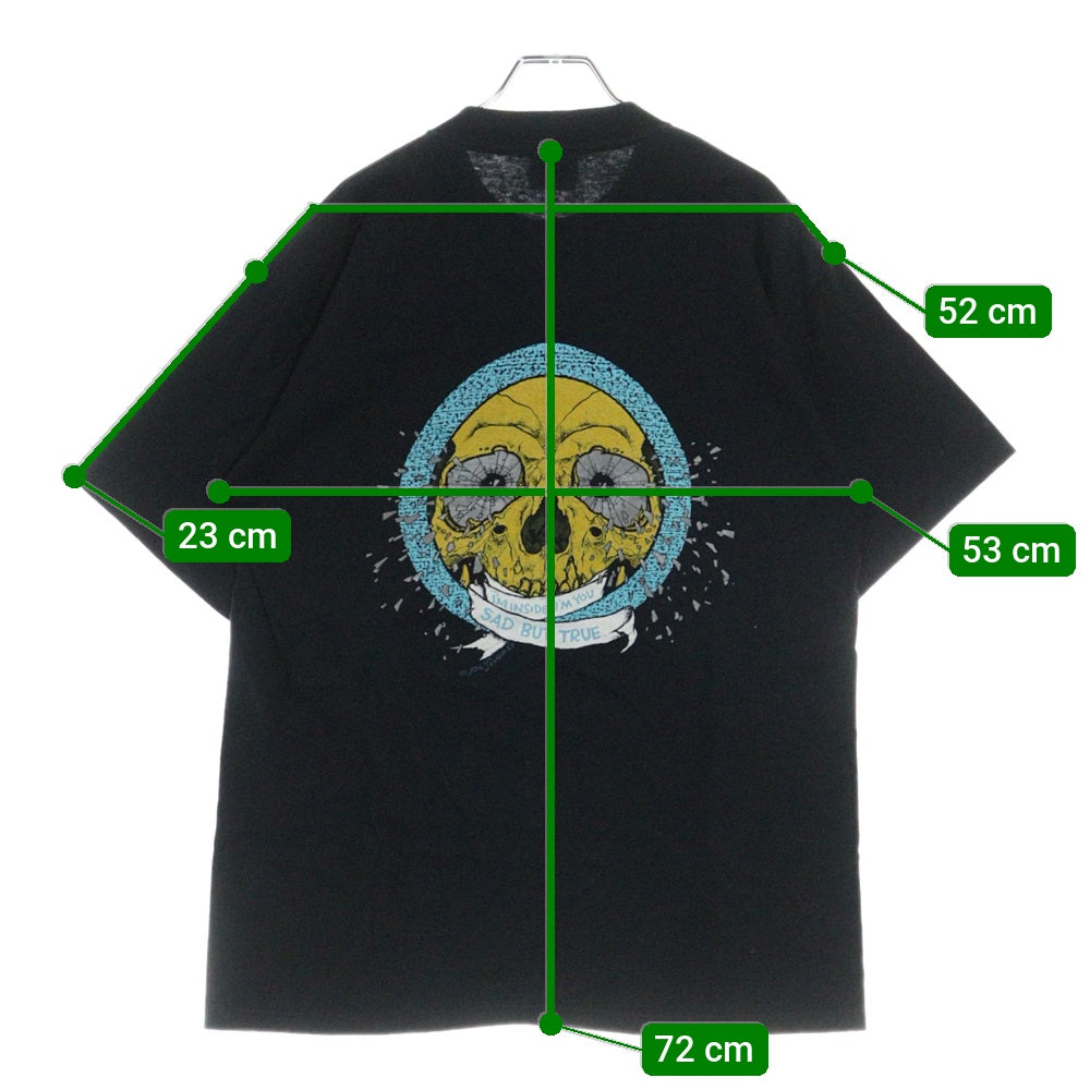 VINTAGE(ヴィンテージ) 90S VINTAGE METALLICA PUSHEAD SAD BUT TRUE 1991 TEE ヴィンテージ メタリカ パスヘッド 両面プリントTシャツ 半袖クルーネックカットソー ブラック