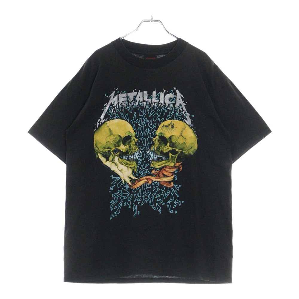 VINTAGE(ヴィンテージ) 90S VINTAGE METALLICA PUSHEAD SAD BUT TRUE 1991 TEE ヴィンテージ メタリカ パスヘッド 両面プリントTシャツ 半袖クルーネックカットソー ブラック