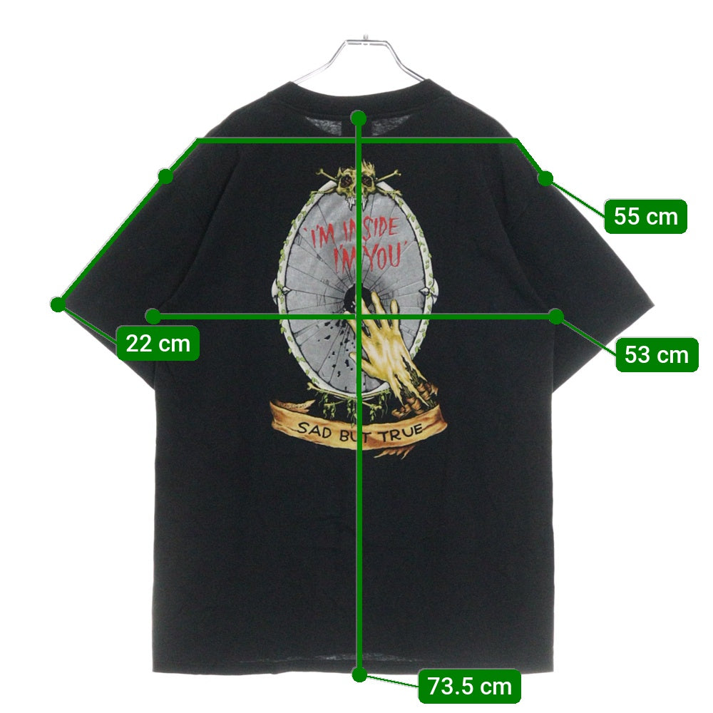 VINTAGE(ヴィンテージ) 90S VINTAGE METALLICA PUSHEAD SAD BUT TRUE 1991 TEE ヴィンテージ メタリカ パスヘッド 両面プリントTシャツ 半袖クルーネックカットソー ブラック