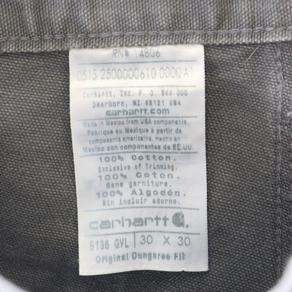 CARHARTT(カーハート) DOUBLE KNEE PANT ダブルニー ワークペインターパンツ グレー B136 GVL