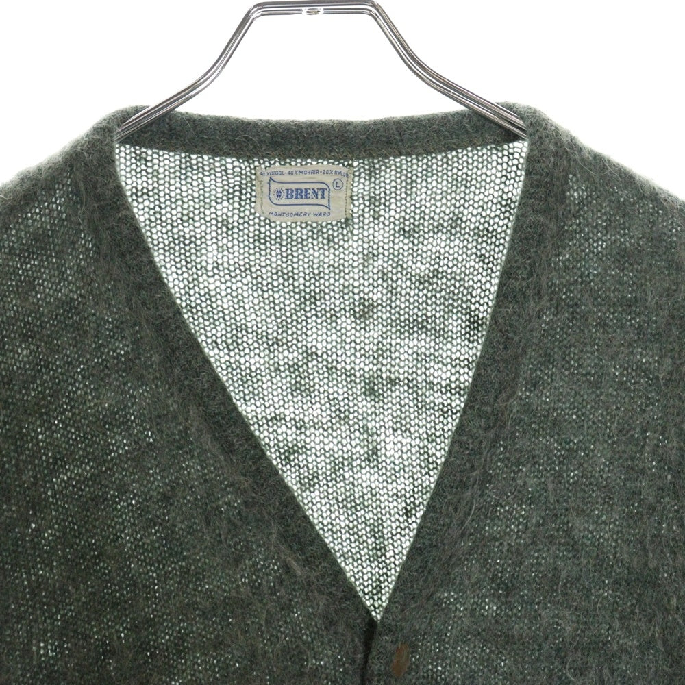 VINTAGE(ヴィンテージ) 60S VINTAGE BRENT モヘア混 ヴィンテージ ウールニットカーディガン グリーン