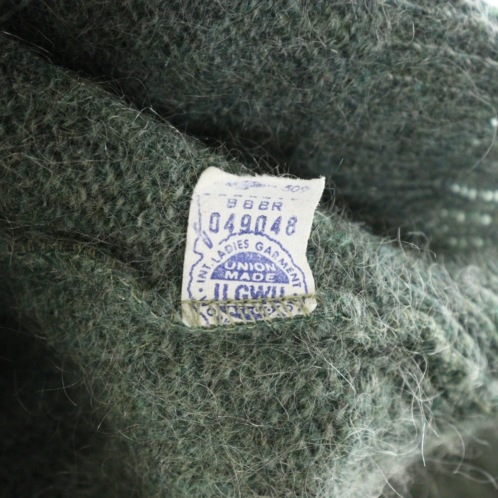 VINTAGE(ヴィンテージ) 60S VINTAGE BRENT モヘア混 ヴィンテージ ウールニットカーディガン グリーン