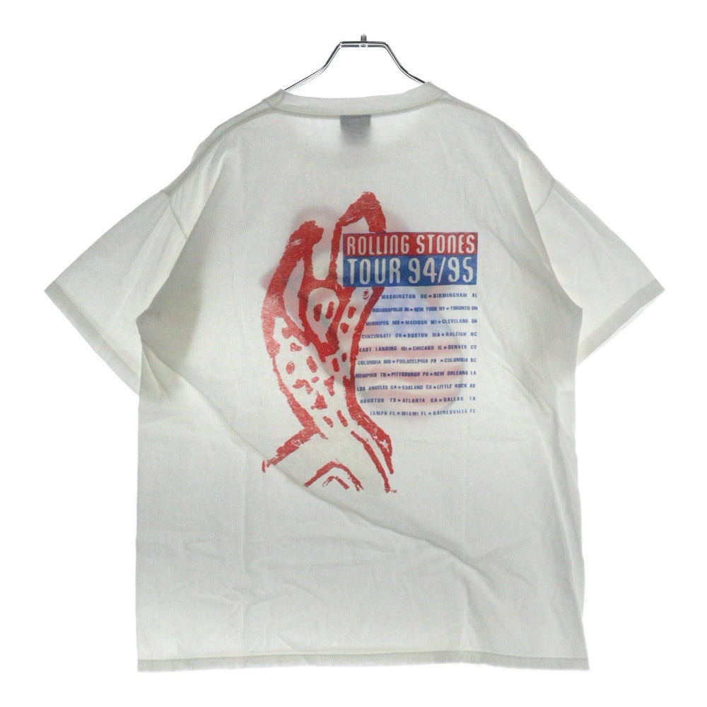 VINTAGE(ヴィンテージ) 90S VINTAGE THE ROLLING STONES AMERICAN FLAG TONGUE 94/95 ザローリングストーンズ プリントTシャツ 半袖カットソー ホワイト