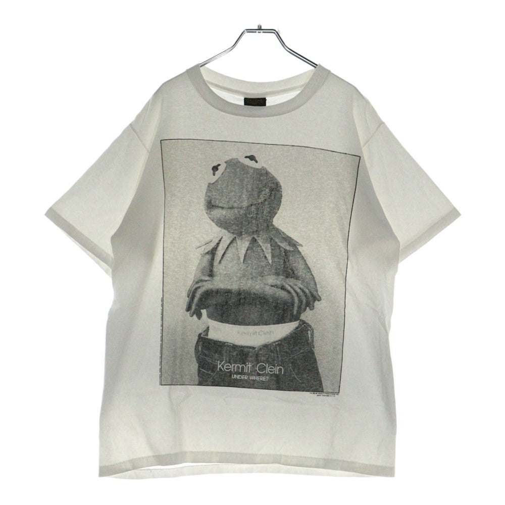 VINTAGE(ヴィンテージ) 90S VINTAGE KERMIT CLEIN PARODY TEE ヴィンテージ カーミットクライン パロディ CHANGESタグ フロントプリントTシャツ 半袖クルーネックカットソー ホワイト
