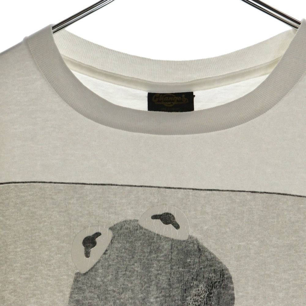 VINTAGE(ヴィンテージ) 90S VINTAGE KERMIT CLEIN PARODY TEE ヴィンテージ カーミットクライン パロディ CHANGESタグ フロントプリントTシャツ 半袖クルーネックカットソー ホワイト