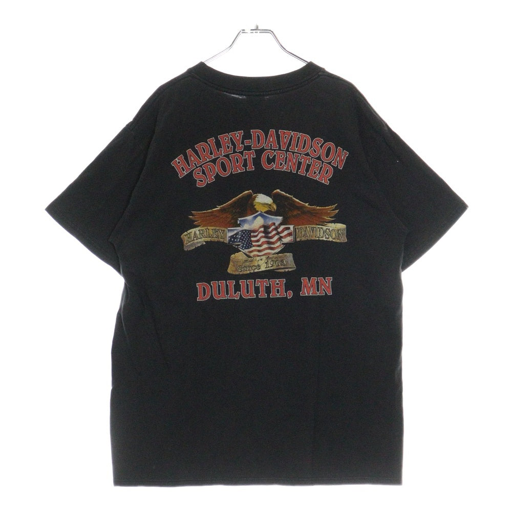 VINTAGE(ヴィンテージ) 90S VINTAGE HARLEY DAVIDSON LEGENDS LIVE WHERE LEGENDS ROAM ハーレーダビッドソン ヴィンテージ 両面プリントTシャツ 半袖カットソー ブラック