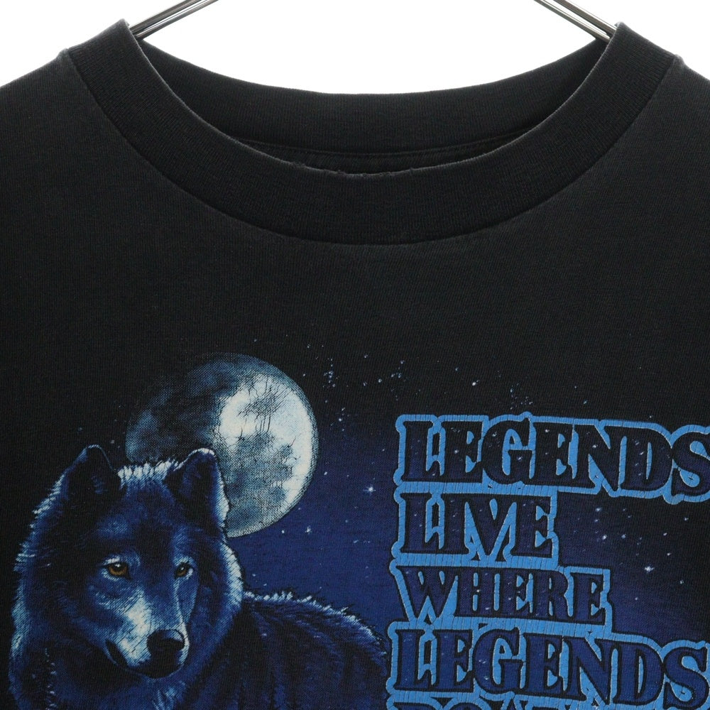 VINTAGE(ヴィンテージ) 90S VINTAGE HARLEY DAVIDSON LEGENDS LIVE WHERE LEGENDS ROAM ハーレーダビッドソン ヴィンテージ 両面プリントTシャツ 半袖カットソー ブラック
