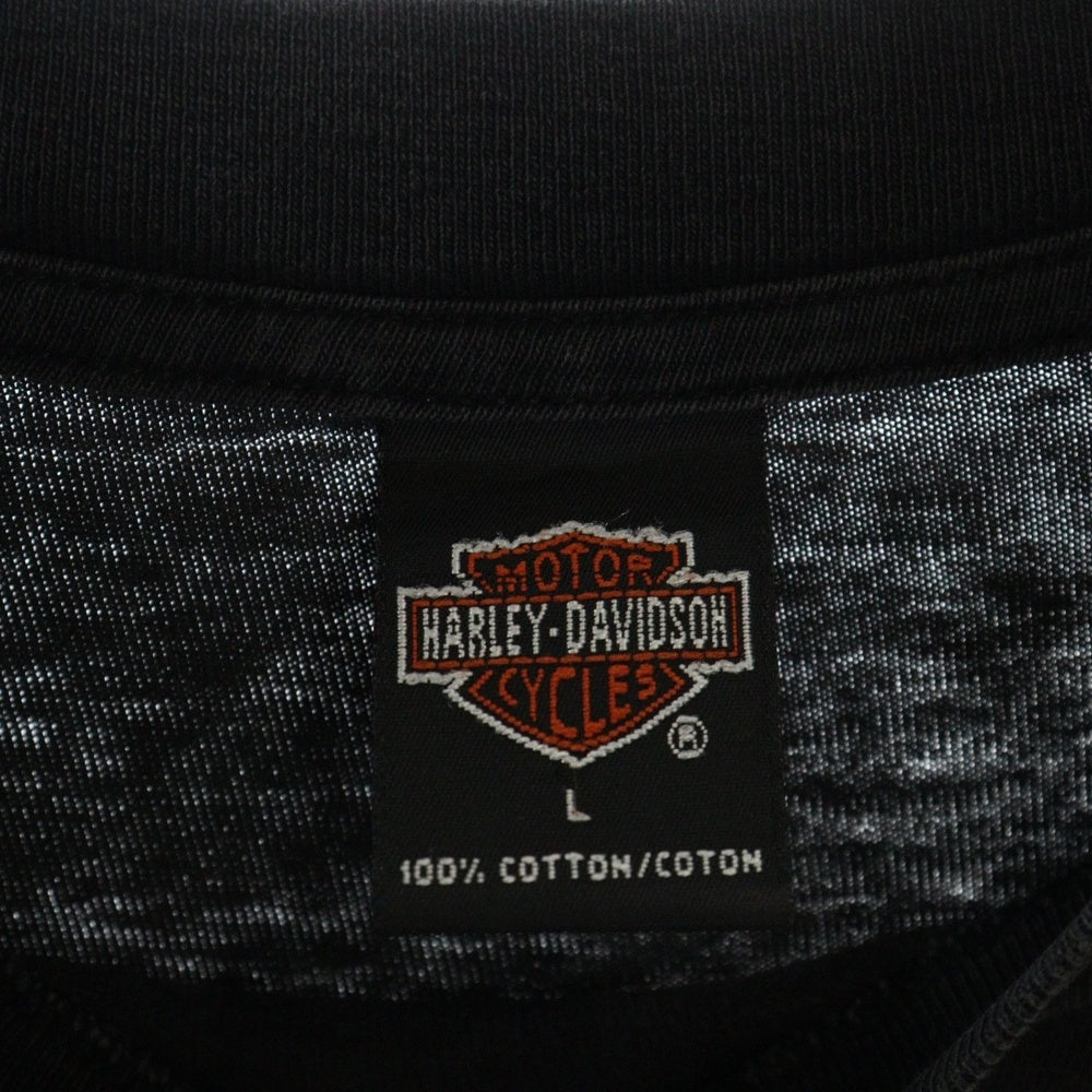 VINTAGE(ヴィンテージ) 90S VINTAGE HARLEY DAVIDSON LEGENDS LIVE WHERE LEGENDS ROAM ハーレーダビッドソン ヴィンテージ 両面プリントTシャツ 半袖カットソー ブラック