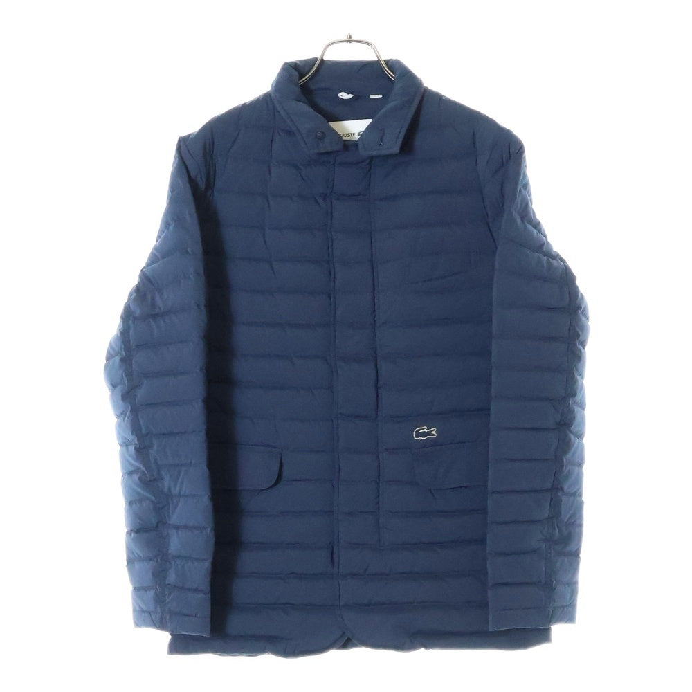 LACOSTE(ラコステ) ロゴワッペン 防水性キルト ロング ダウンジャケット ネイビー BH9634