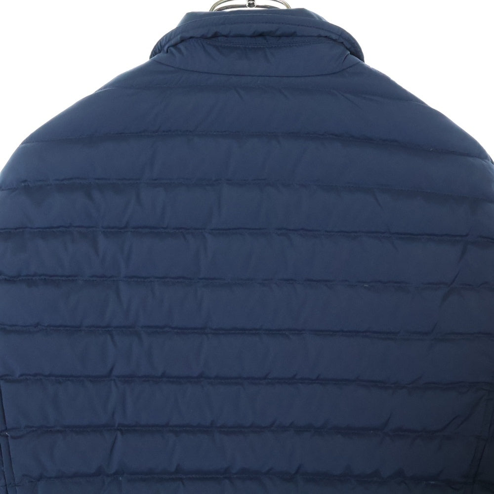 LACOSTE(ラコステ) ロゴワッペン 防水性キルト ロング ダウンジャケット ネイビー BH9634
