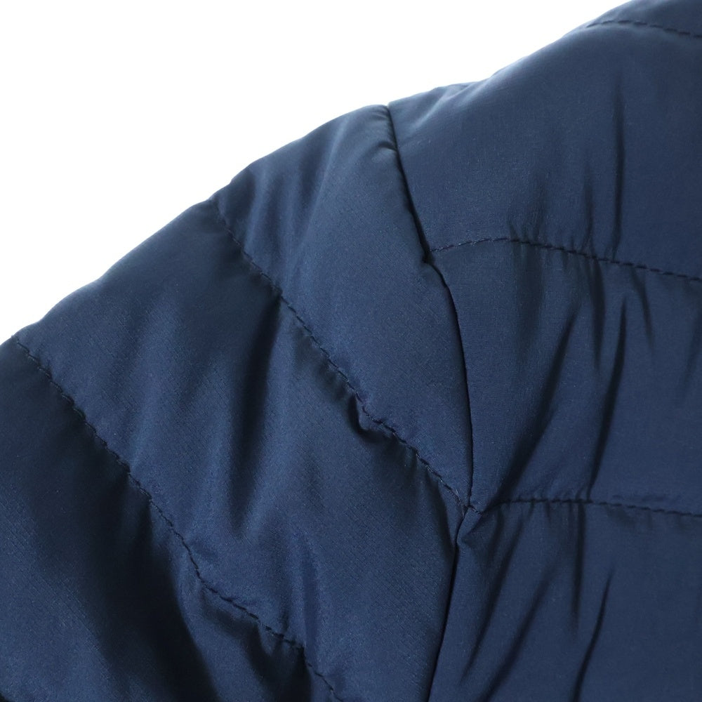 LACOSTE(ラコステ) ロゴワッペン 防水性キルト ロング ダウンジャケット ネイビー BH9634