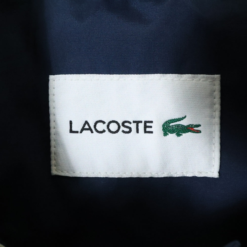 LACOSTE(ラコステ) ロゴワッペン 防水性キルト ロング ダウンジャケット ネイビー BH9634