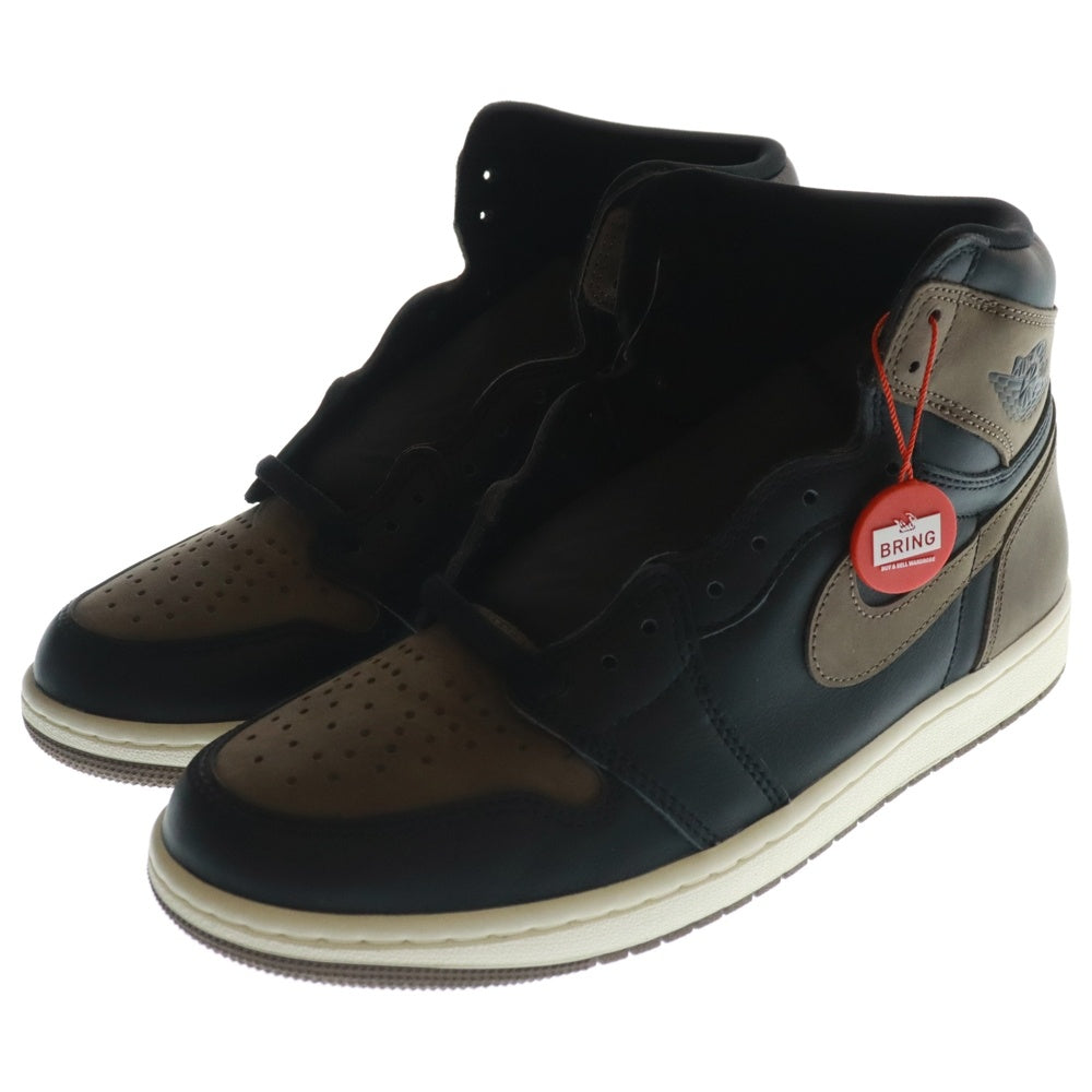 NIKE(ナイキ) AIR JORDAN 1 RETRO HIGH OG PALOMINO エアジョーダン1 レトロ ハイ OG パロミノ ローカットスニーカー ブラック/ブラウン US9/27cm DZ5485-020