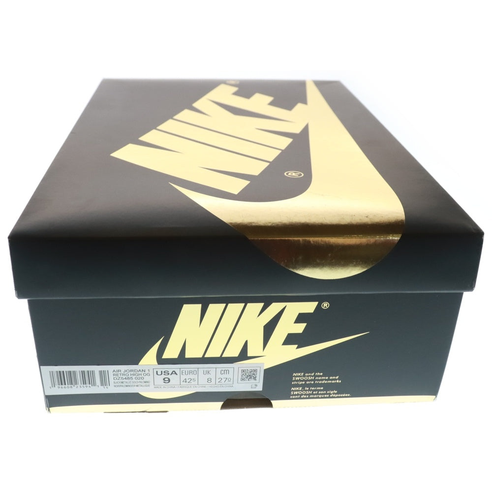 NIKE(ナイキ) AIR JORDAN 1 RETRO HIGH OG PALOMINO エアジョーダン1 レトロ ハイ OG パロミノ ローカットスニーカー ブラック/ブラウン US9/27cm DZ5485-020