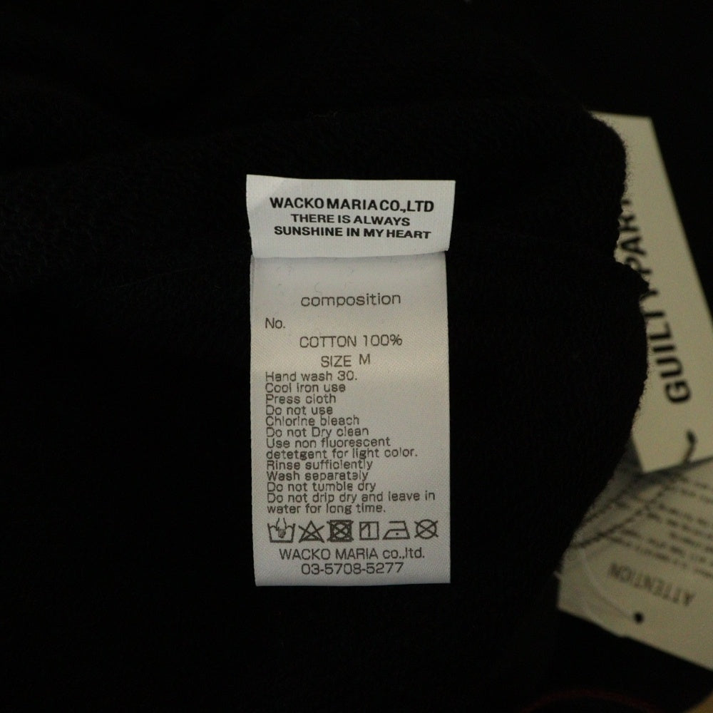 WACKO MARIA(ワコマリア) 25SS ×NECK FACE HEAVY WEIGHT SWEAT PANTS (TYPE-1) ヘビーウェイト ロゴプリント スウェット パンツ ブラック/ブルー NECKFACE-WM-SP02