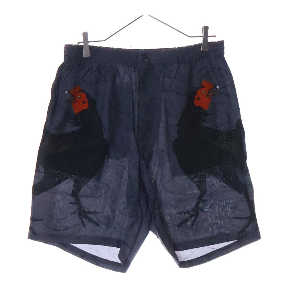 BUDSPOOL(バッズプール) ×GAKKIN ガッキン 渦軍鶏 HAWAIIAN SHORTS レーヨン ハワイアン ショーツ ハーフパンツ グレー