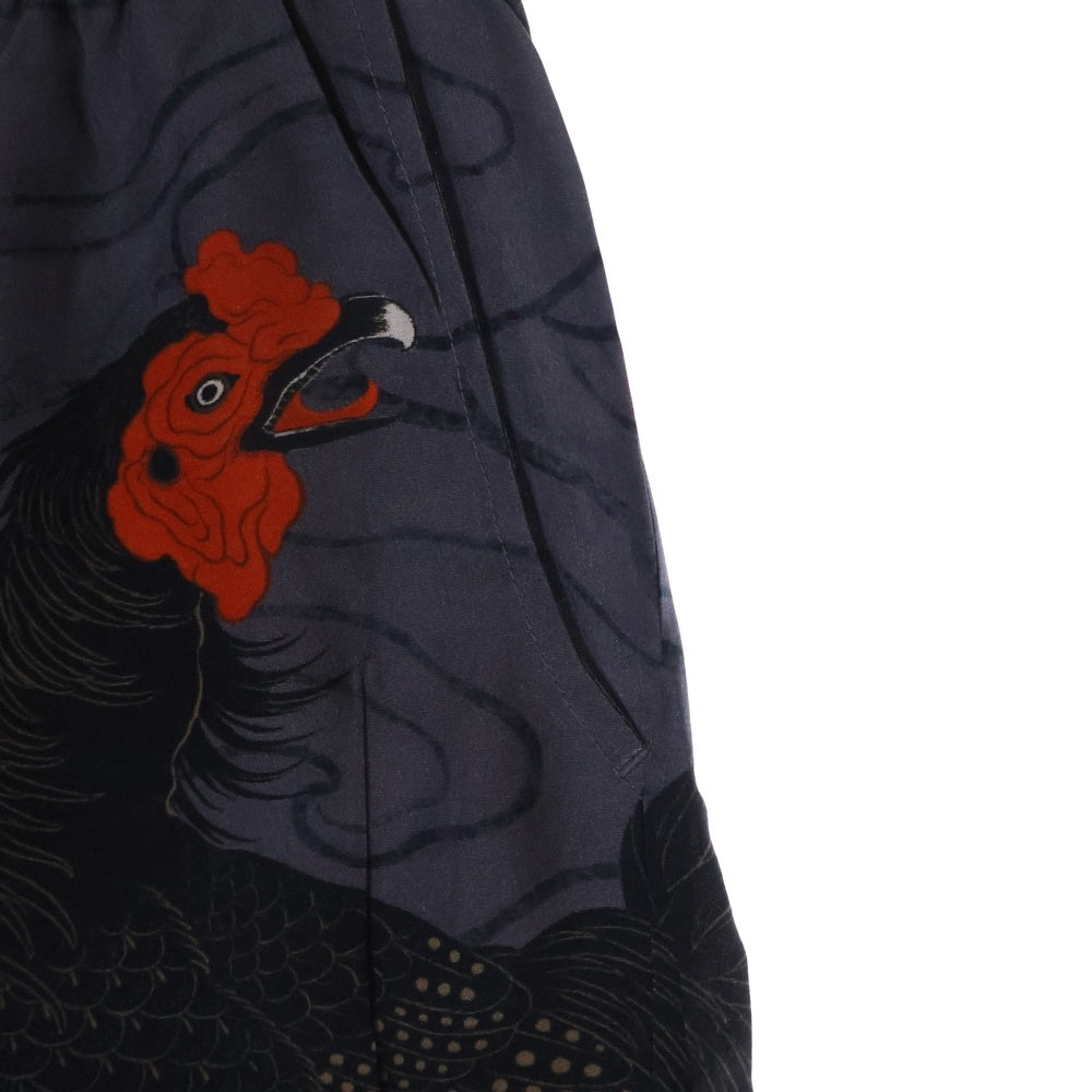 BUDSPOOL(バッズプール) ×GAKKIN ガッキン 渦軍鶏 HAWAIIAN SHORTS レーヨン ハワイアン ショーツ ハーフパンツ グレー