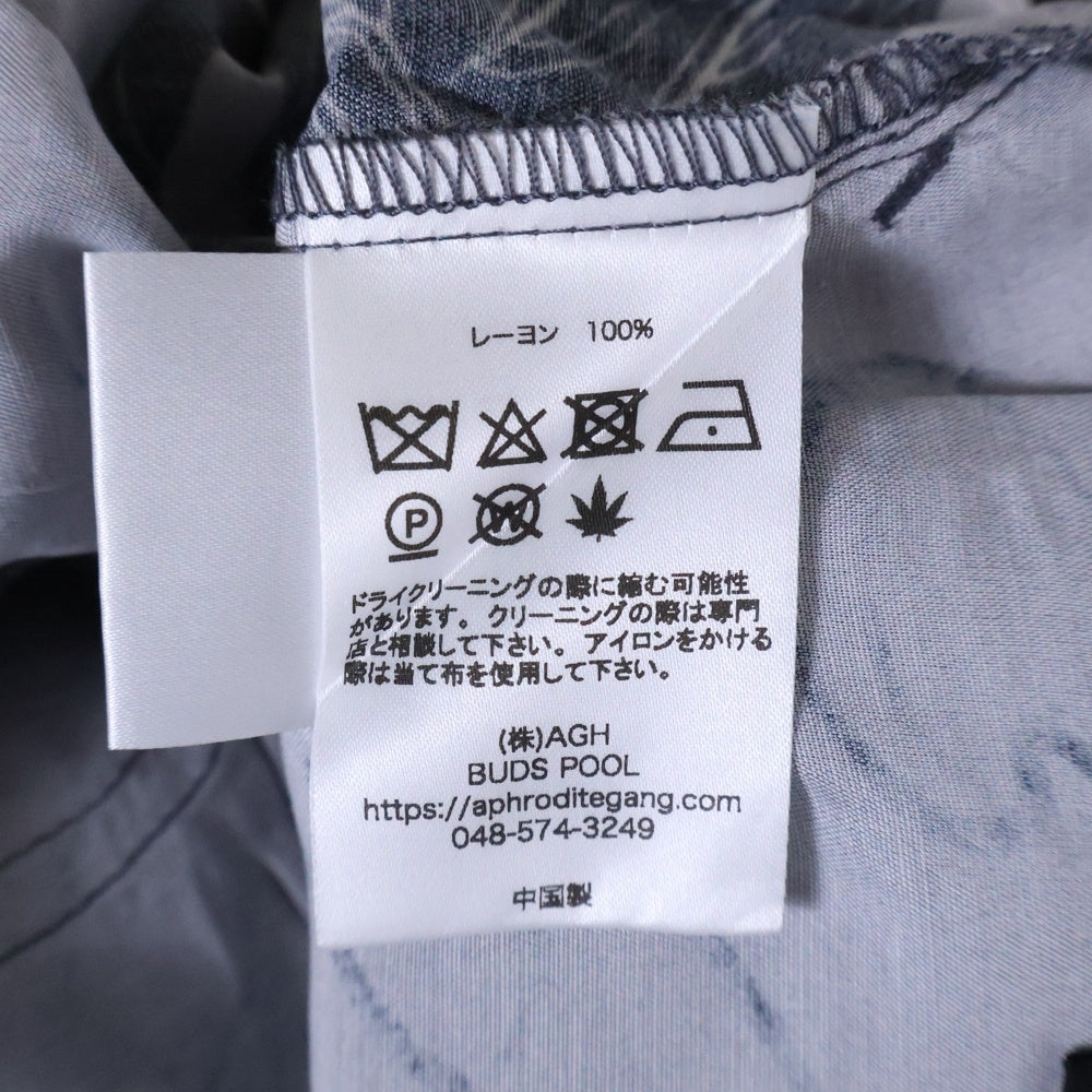 BUDSPOOL(バッズプール) ×GAKKIN ガッキン 渦軍鶏 HAWAIIAN SHORTS レーヨン ハワイアン ショーツ ハーフパンツ グレー