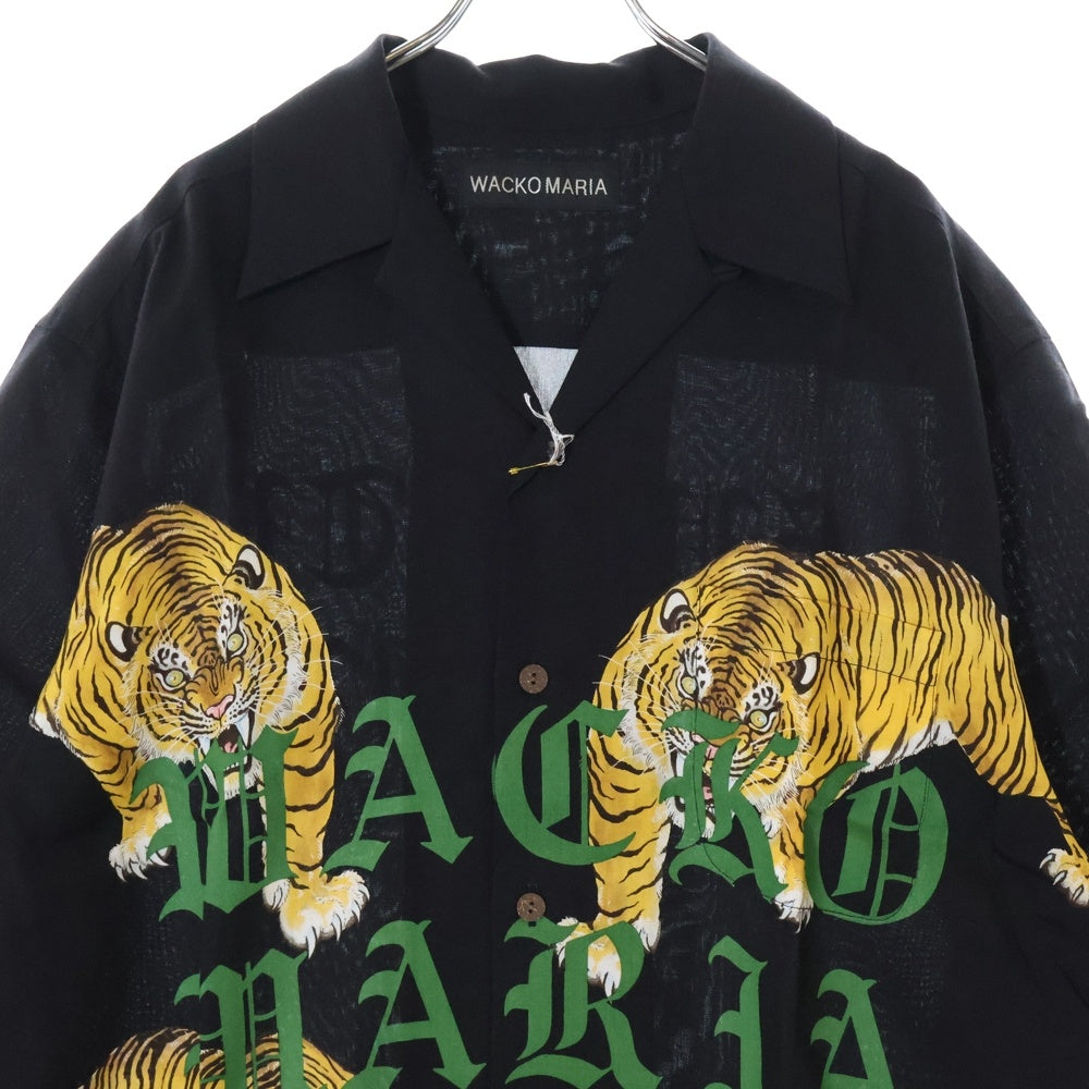 WACKO MARIA(ワコマリア) 25SS TIM LEHI HAWAIIAN SHIRT (TYPE-7) ティム リーハイ ハワイアン テンセル オープンカラー 半袖 シャツ ブラック 25SS-WMS-HI07